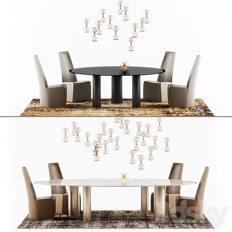 Cattelan Italia and Bonaldo set 3D Model