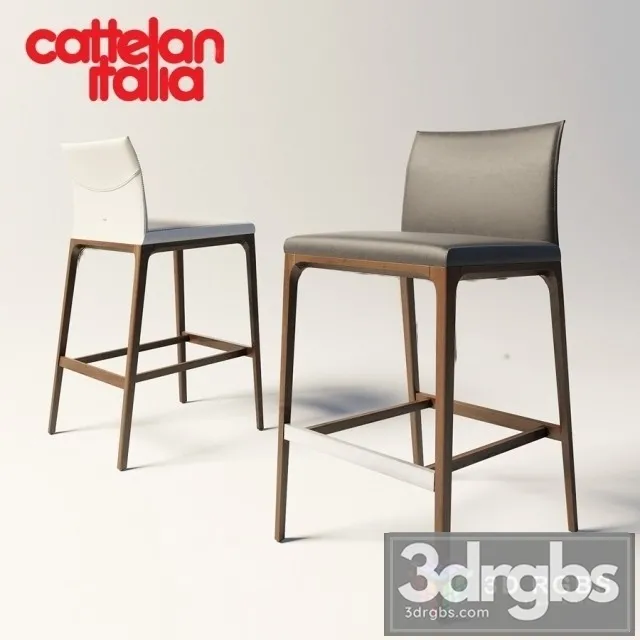 Cattelan Italia Arcadia Bar Stool 3D Model Download