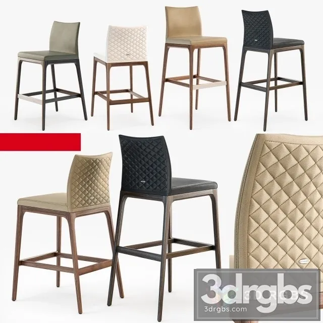 Cattelan Italia Arcadia couture Stool 3D Model Download