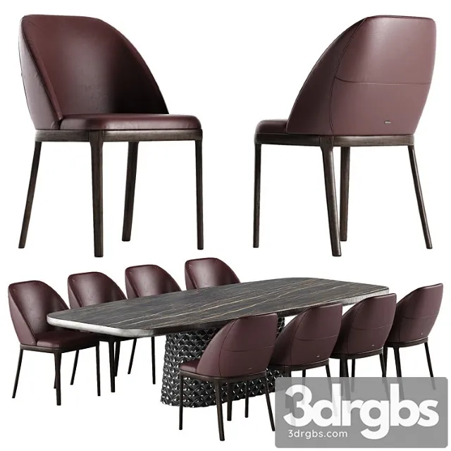 Cattelan Italia Atrium Keramik Premium Table Mariel Chair Set 3D Model Download Cattelan Italia Atrium Keramik Premium Table Mariel Chair Set 3D Model Download