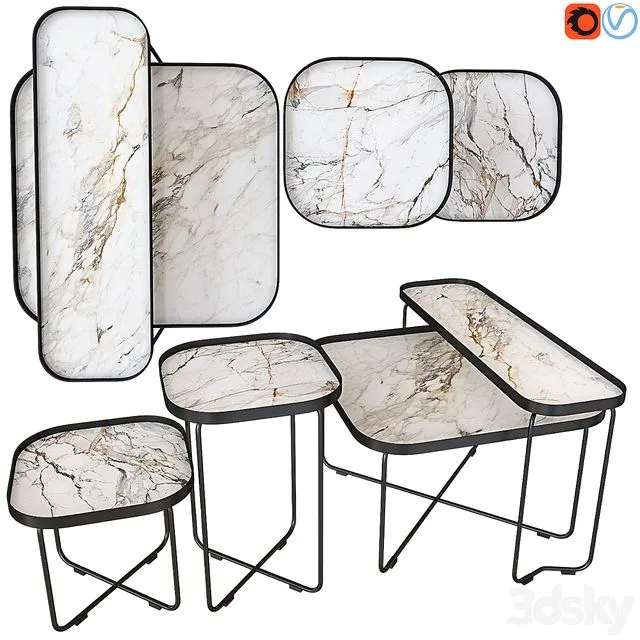 Cattelan Italia Benny Keramik Set 04 3D Model