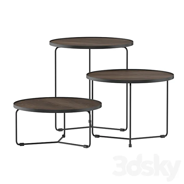 Cattelan Italia Billy Wood Coffee Table 3D Model Cattelan Italia Billy Wood Coffee Table 3D Model