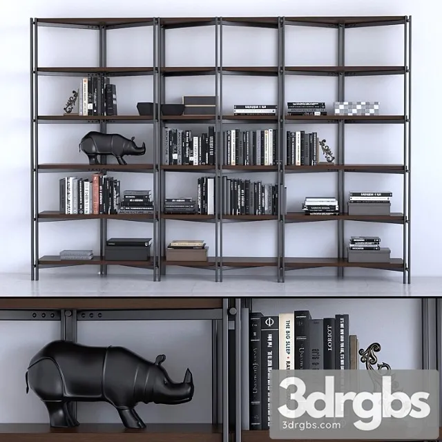 Cattelan italia bookcase hudson 2 3D Model Download