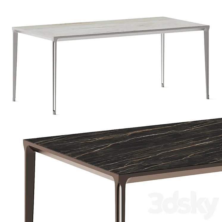Cattelan Italia Boulevard Ceramic Dining Table 3D Model Free Download