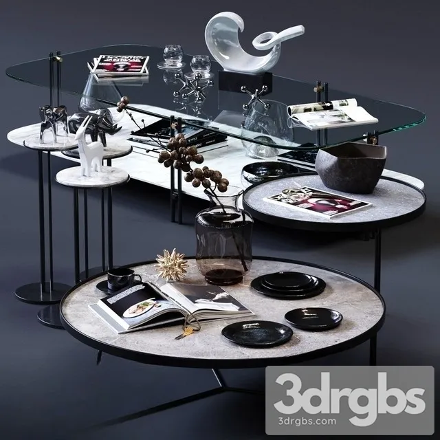 Cattelan Italia Coffee Tables Set 02 3D Model Download Cattelan Italia Coffee Tables Set 02 3D Model Download