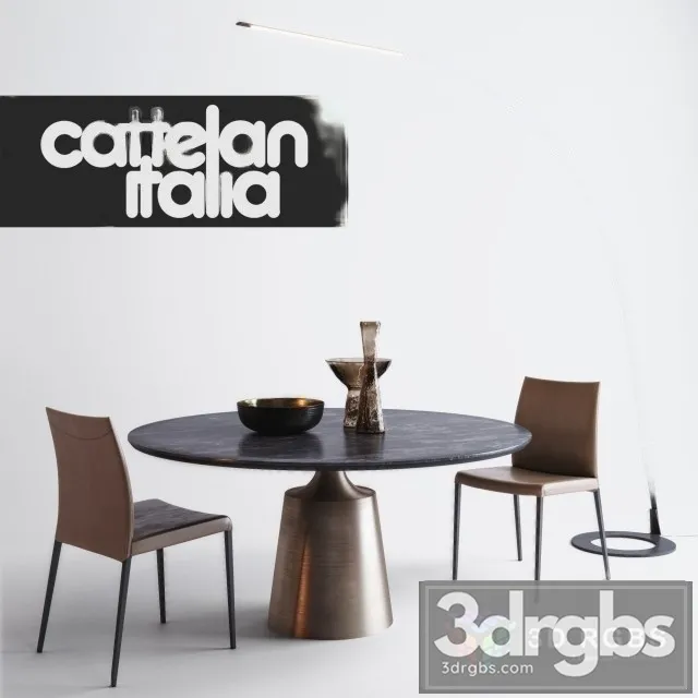 Cattelan Italia Dining Set 3D Model Download Cattelan Italia Dining Set 3D Model Download
