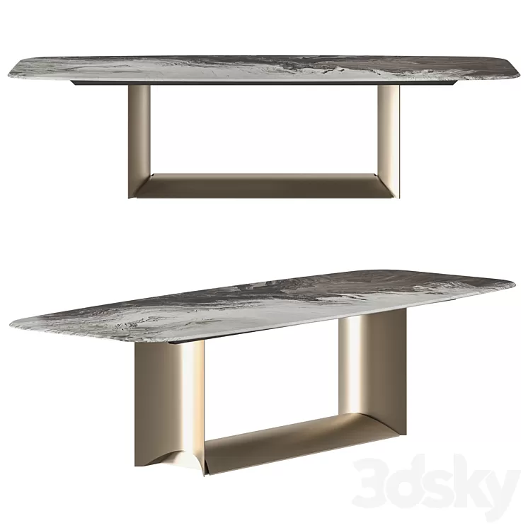 Cattelan Italia Dragon Crystalart Dining Table 3D Model Cattelan Italia Dragon Crystalart Dining Table 3D Model