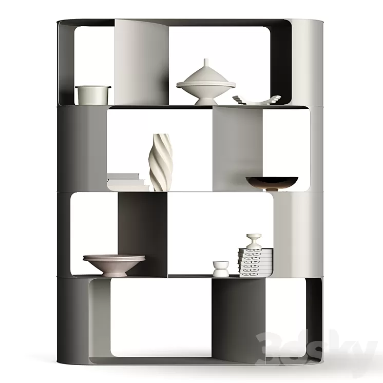 Cattelan Italia Fulham BookCase By Ono Design 3D Model Cattelan Italia Fulham BookCase By Ono Design 3D Model