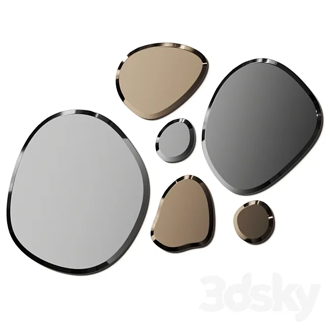 Cattelan Italia Hawaii Wall Mirrors Composition 3D Model