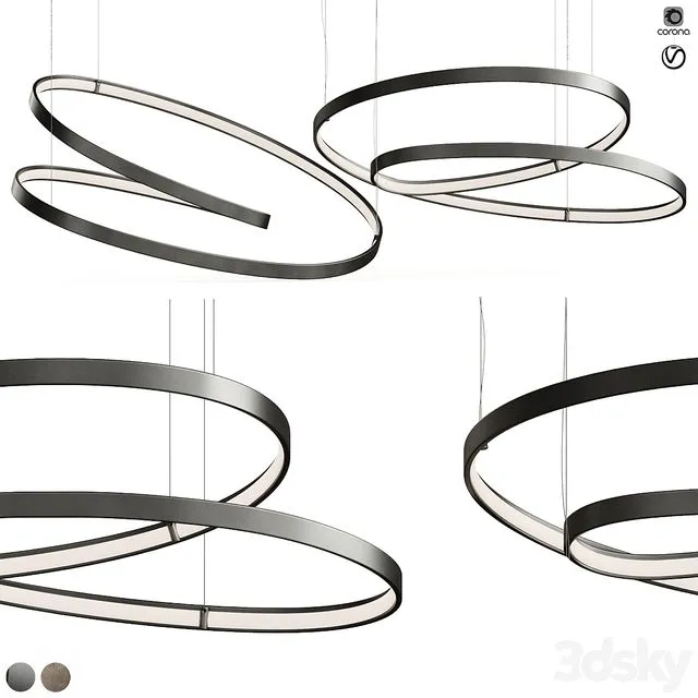 Cattelan Italia Heaven Lite Ribbon Light 3D Model Cattelan Italia Heaven Lite Ribbon Light 3D Model