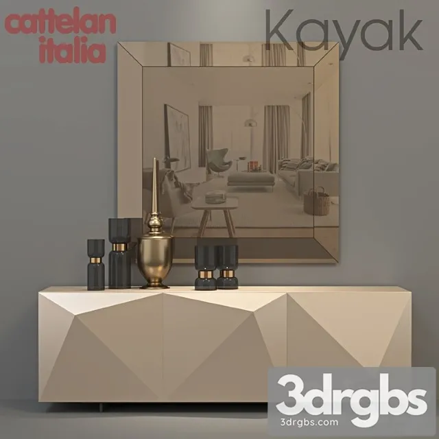 Cattelan italia kayak sideboard 2 3D Model Download Cattelan italia kayak sideboard 2 3D Model Download