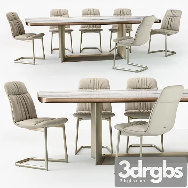 Cattelan italia kelly chair dragon table 2 3D Model Download Cattelan italia kelly chair dragon table 2 3D Model Download