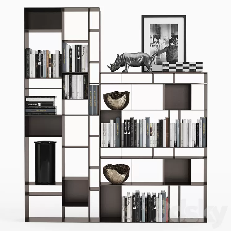 Cattelan Italia Latitude Bookcase 3D Model Cattelan Italia Latitude Bookcase 3D Model