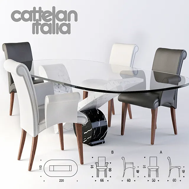 Cattelan Italia Lulu 3D Model Cattelan Italia Lulu 3D Model