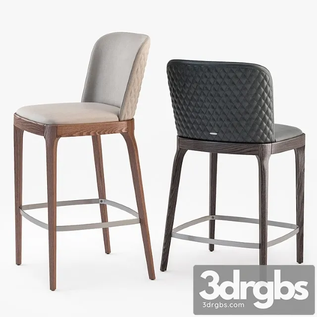 Cattelan italia magda couture stool set2 2 3D Model Download