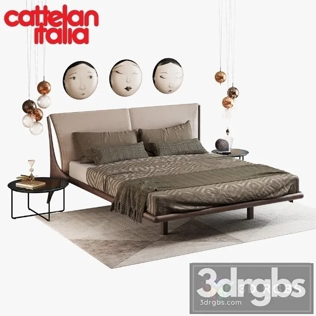 Cattelan Italia Nelson Bed 3D Model Download