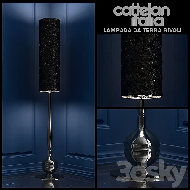 cattelan italia noir LAMPADA DA TERRA RIVOLI 3D Model cattelan italia noir LAMPADA DA TERRA RIVOLI 3D Model
