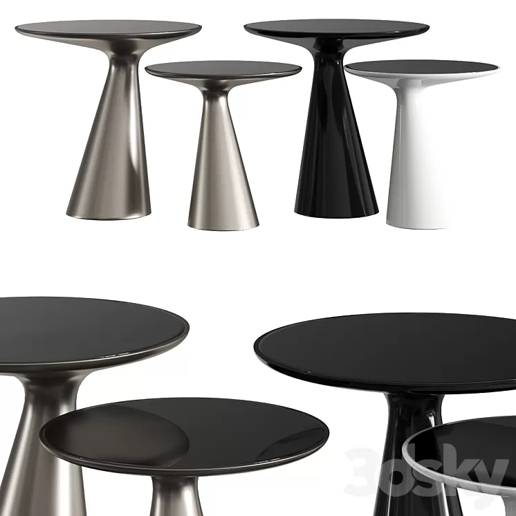 Cattelan Italia Peyote Coffee & Side Tables 3D Model Free Download