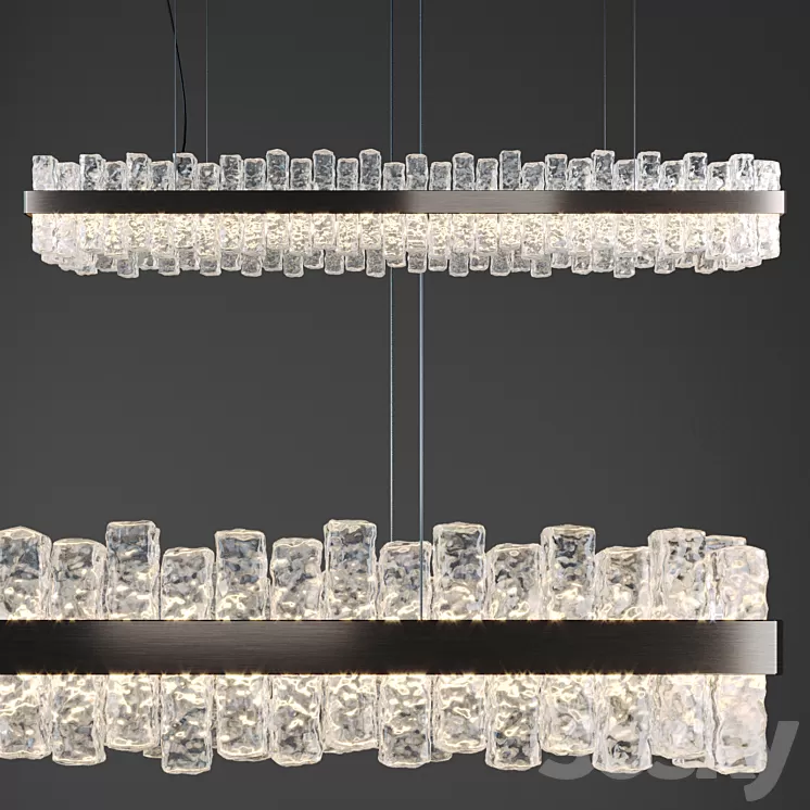 Cattelan italia Phoenix Ceiling lamp 116cm and 157cm width. 3D Model