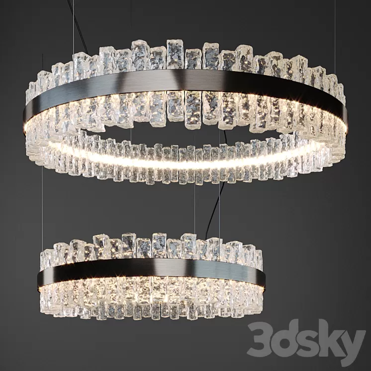 Cattelan italia Phoenix Ceiling lamp circle 64cm and 90cm width. 3D Model
