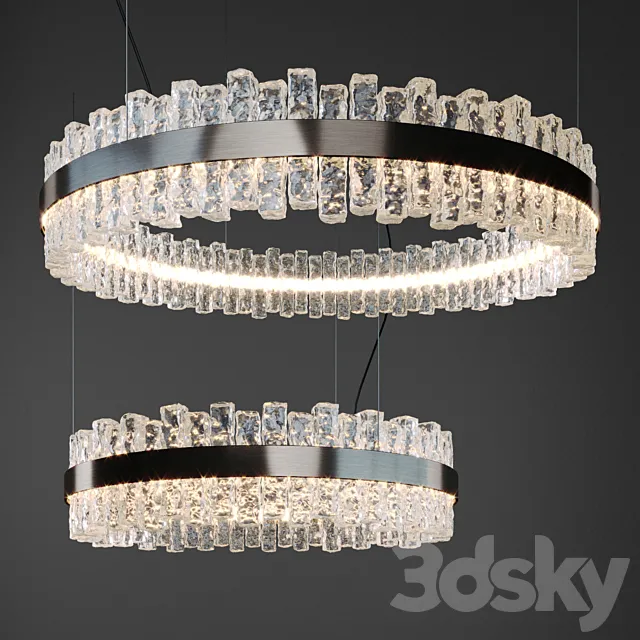 Cattelan italia Phoenix Ceiling lamp circle 64cm and 90cm width. 3DModel