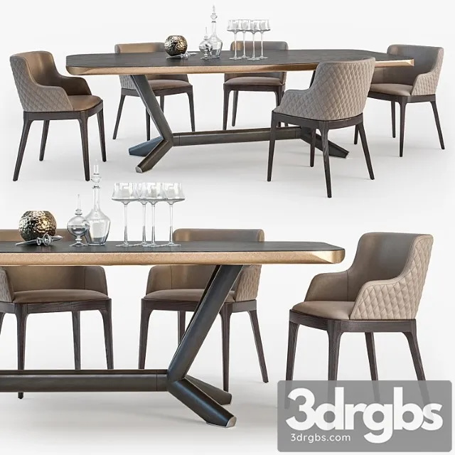 Cattelan Italia Planer Table Magda Armchair Set01 1 3D Model Download Cattelan Italia Planer Table Magda Armchair Set01 1 3D Model Download