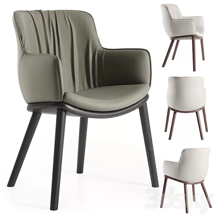 Cattelan Italia – Rhonda Wood Chair 3D Model Free Download