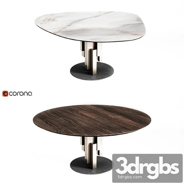Cattelan italia skyline keramik & wood round full set 2 3D Model Download Cattelan italia skyline keramik & wood round full set 2 3D Model Download