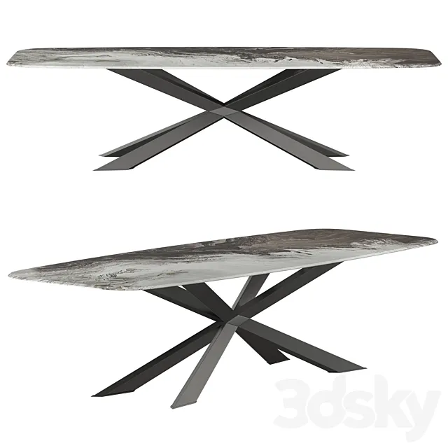 Cattelan Italia Spyder Crystalart Dining Table 3DModel