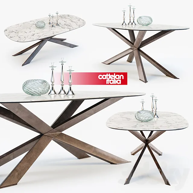 Cattelan Italia Spyder Keramik table 3DModel