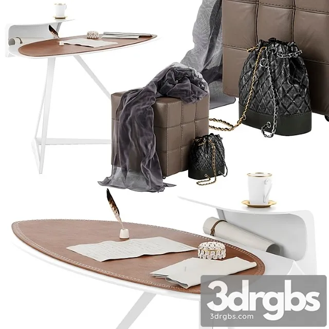 Cattelan Italia Storm Desk Set 02 3D Model Download Cattelan Italia Storm Desk Set 02 3D Model Download