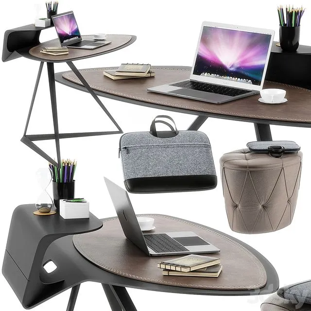 Cattelan Italia Storm desk set 3D Model