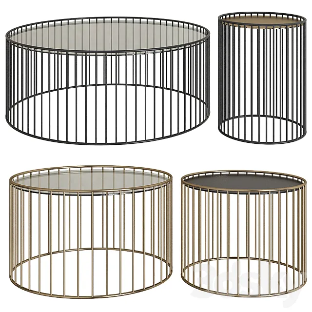 Caulfield Minotti coffee tables 3D Model