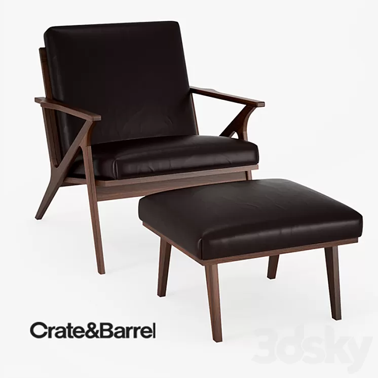 Cavett Leather Chair 3D Model