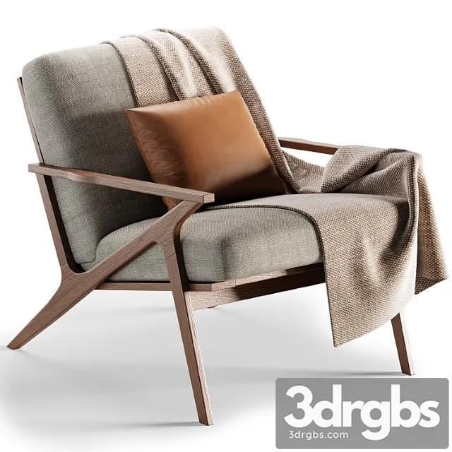 Cavett wood frame accent chair