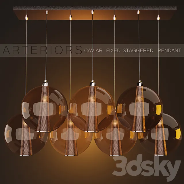 Caviar Fixed Staggered Pendant 3DModel