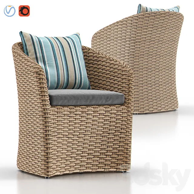 CAYMAN Outdoor Dining Chair 3D Model