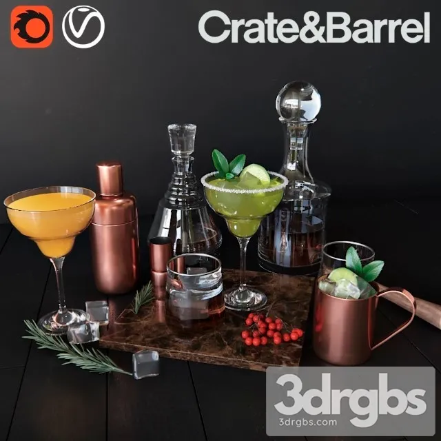 CB Alсohol Set 3D Model Download CB Alсohol Set 3D Model Download