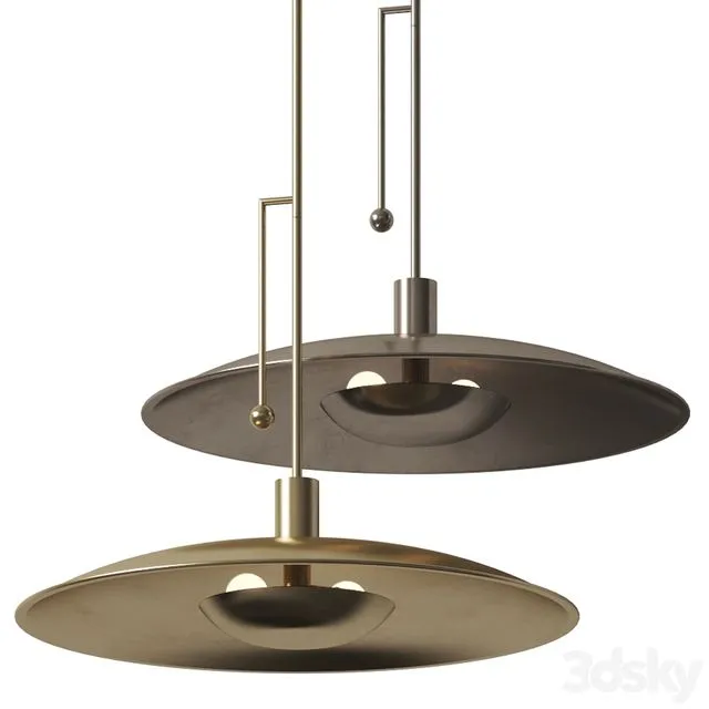 Cb2 – Alavanca Brass Pendant Light 3D Model