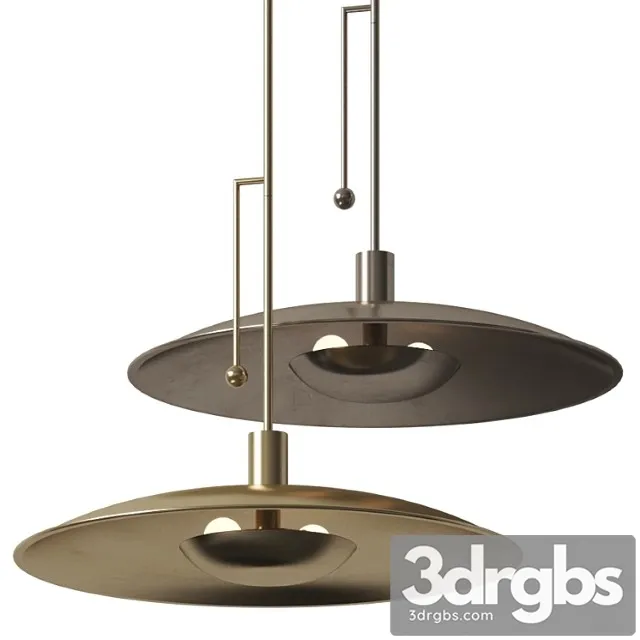 Cb2 Alavanca Brass Pendant Light 3D Model Download