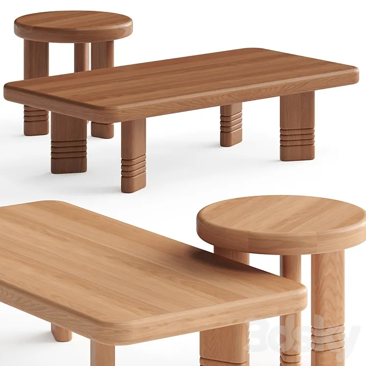 CB2 Altadena Coffee Table 3D Model Free Download