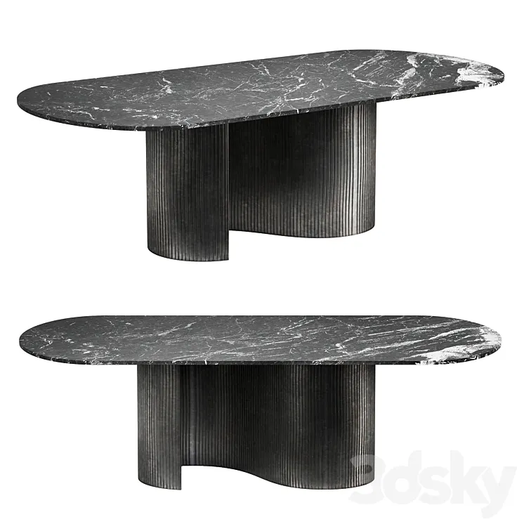 CB2 Aster Black Marble and Aluminum Dining Table 3D Model Free Download CB2 Aster Black Marble and Aluminum Dining Table 3D Model Free Download