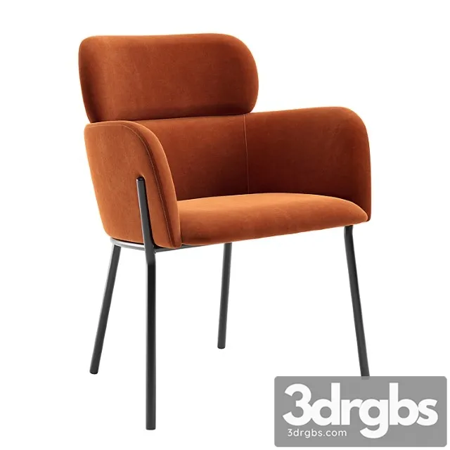 Cb2 azalea brown chair 2 3D Model Download