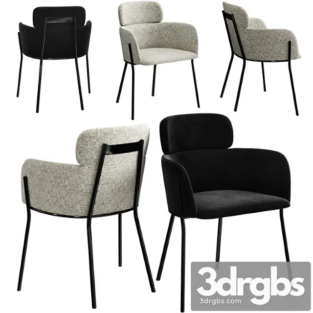 Cb2 azalea chair 2 3D Model Download