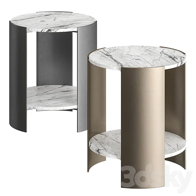 CB2 Beret Marble 2-Tier Side Table 3DModel CB2 Beret Marble 2-Tier Side Table 3DModel