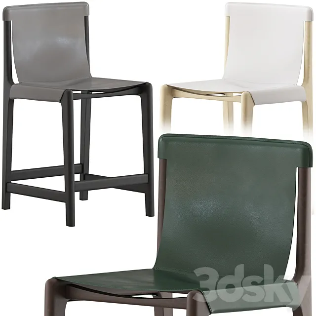 CB2 Burano Counter Stool 3D Model CB2 Burano Counter Stool 3D Model