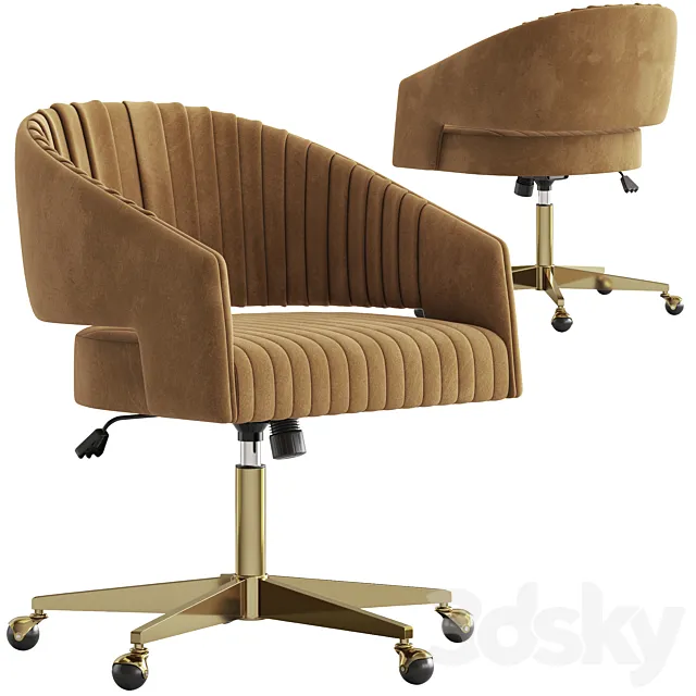 CB2 Channel Office Chair 3D Model CB2 Channel Office Chair 3D Model