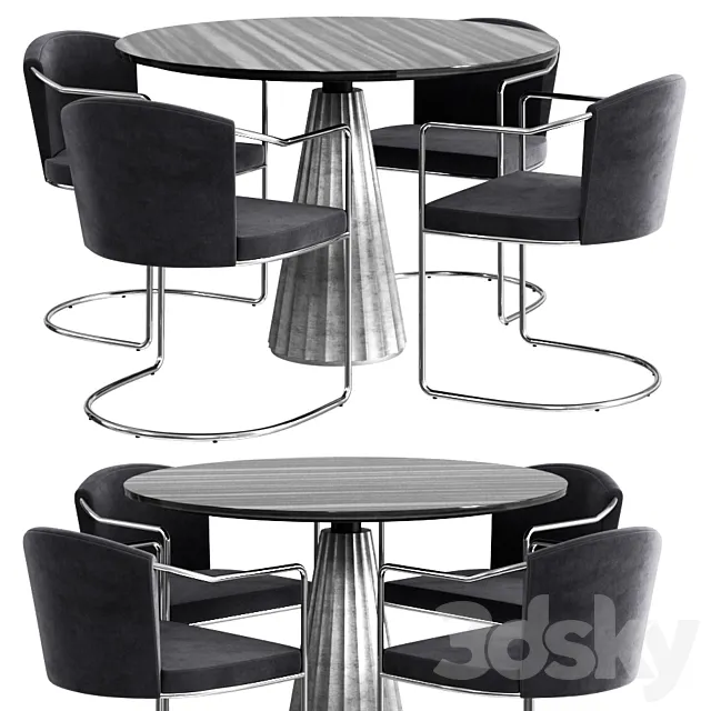 CB2 Dinning Set 3 3DModel