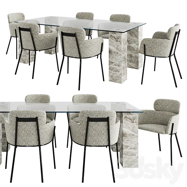 CB2 Dinning Set 3DModel