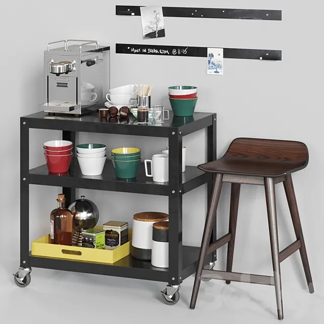 CB2 Exclusive rolling cart 3DModel